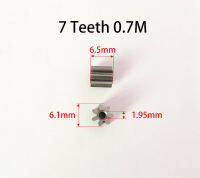 7T 0.7M Small Pinion OD = 6.1mm 7 ฟันเดือยเกียร์ของเล่นมอเตอร์ชิ้นส่วนอุปกรณ์เสริม 72A-czechao