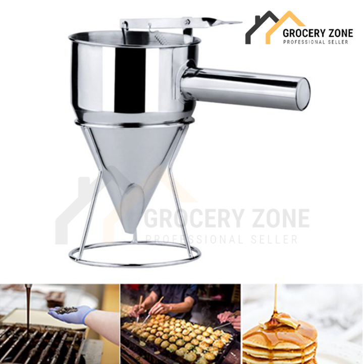 Stainless Steel Donut Cupcake Batter Dispenser Funnel Pancake