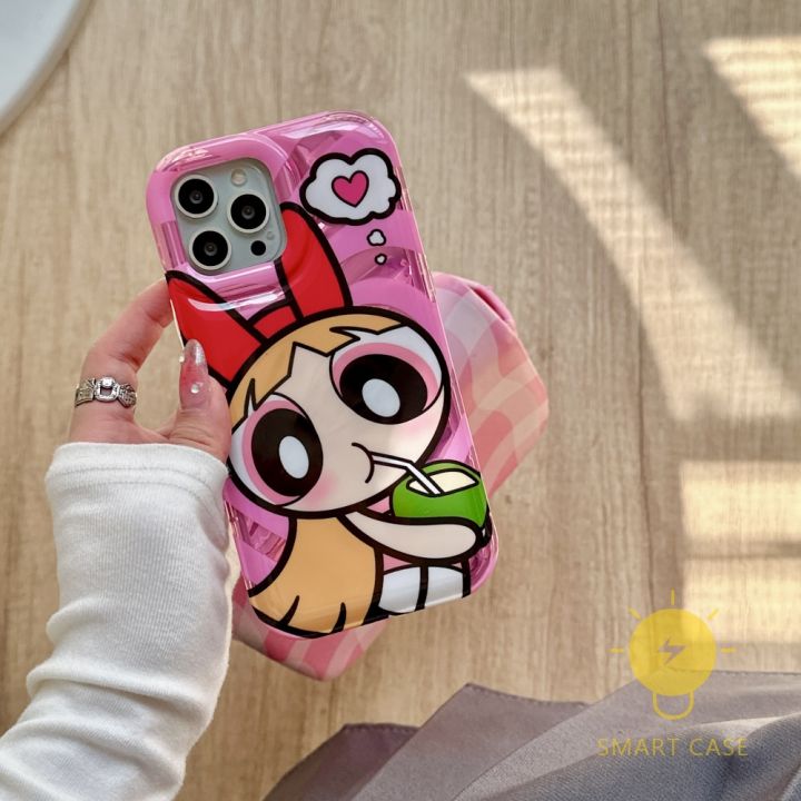 for-เคสไอโฟน-14-pro-max-cute-cartoon-with-glass-pop-grip-เคส-phone-case-for-iphone-14-pro-max-plus-13-12-11-for-เคสไอโฟน11-ins-korean-style-retro-classic-couple-shockproof-protective-tpu-cover-shell
