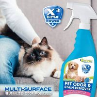 น้ำยาทำความสะอาดและขจัดกลิ่นแมว สุนัข 22oz. Pet Odor and Stain Remover Starbrite (made in USA)