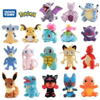 ของเล่นตุ๊กตาภาพอนิเมะโปเกมอน17-25ซมปิกาจู Mew Lucario Eevee Charmander Mewtwo ตุ๊กตายัดนุ่นยัดไส้ของขวัญคริสต์มาสเด็กจี้ของเล่น