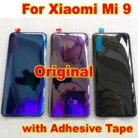 100 ที่ดีที่สุดต้นฉบับใหม่สำหรับ Xiaomi Mi 9 Mi9ฝาครอบแบตเตอรี่ด้านหลังประตูกลับกรณีที่อยู่อาศัยแผงกระจกแชสซีฝาด้วยเทปกาว