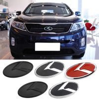 NEW Car Front Grille Emblem Rear Trunk Badge for KIA K3 K5 RIO Sportage sorento optima forte ceed Auto 3D Steering Wheel Center Sticker Accessories ting