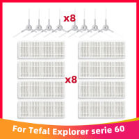 เปลี่ยนสำหรับ Tefal Explorer Serie 60 RG7455 RG7447WH RG7455WH เครื่องดูดฝุ่นหุ่นยนต์อะไหล่ HEPA กรองแปรงด้านข้าง