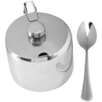 Stainless Steel with Lid and Spoon Seasoning Jar Seasoning Jar Tableware Spice Container