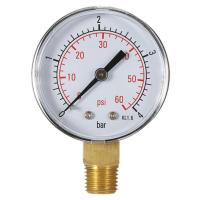 DSKLQZ Mini 1/4 "60PSI 4Bar Manometer เครื่องวัดความดันน้ำเครื่องมือวัดค่ามิเตอร์ไฮดรอลิก