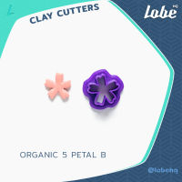 Organic 5 Petal  B Clay Cutter/ Clay Tools/ Polymer Clay Cutter/ แม่พิมพ์กดดินโพลิเมอร์ทำต่างหูรูปทรงดอกไม้ออแกนิก