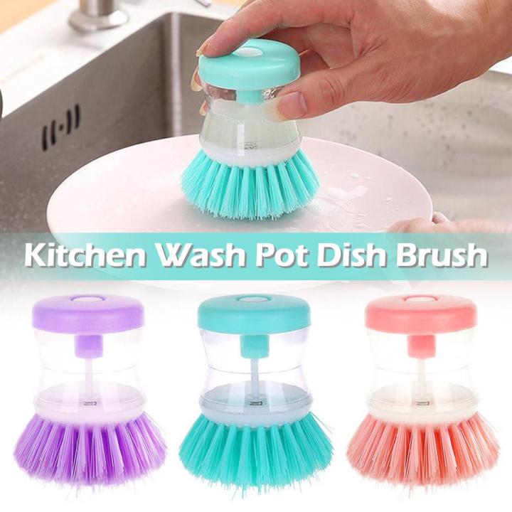 Kitchen Wash Pot Dish Brush Automatic Liquid Filling By Pressing