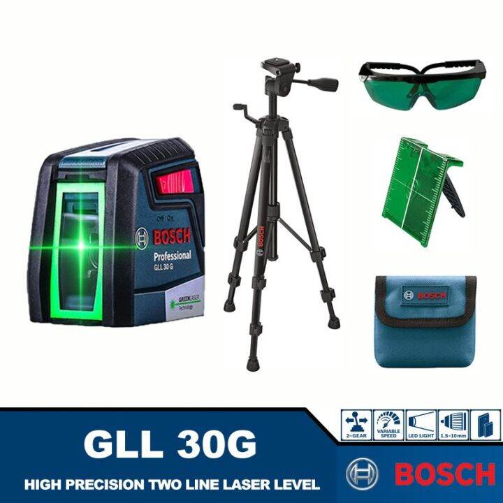 BOSCH Laser Level GLL 30G High Precision TwoLine Green Horizontal