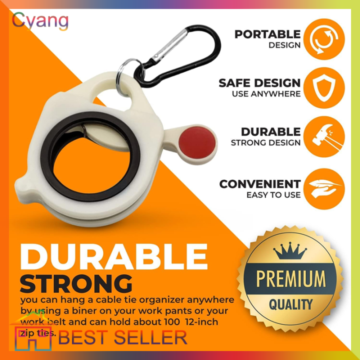 Cyang Zip Tie Organizer ABS Automatic Zip Ties Holder Keeper For Zip