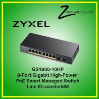 ZyXEL GS1900-10HP 8 Port Gigabit L2 Web Managed PoE+ Switch w/ 2 SFP Uplink Ports