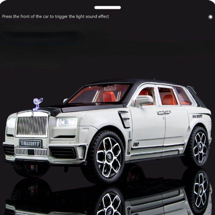 d-iecast-1-24-rolls-royse-cullinan-mansory-suv-อัลลอยรุ่นของเล่นยานพาหนะโลหะรถของเล่นรุ่นเสียงและแสงคอลเลกชันเด็กของเล่น