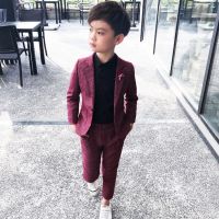 [COD] Childrens suit spring and autumn handsome British casual boy two-piece host dress performance