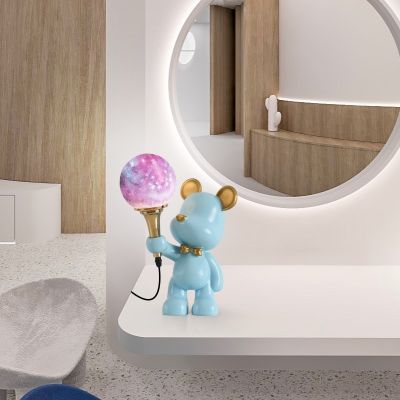 [COD] Designer Luxury Bedroom Desk Childrens Room Cartoon Astronaut Net Decoration Table Lamp