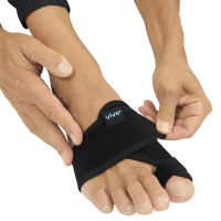 Vive Bunion Corrector for Women &amp; Men (Pair) - Big Toe Brace Straightener with Splint - Hallux Valgus Pad with Adjustable Strap, Joint Pain Relief, Alignment Treatment, Hammer Toe Separator - Orthopedic Sleeve Foot Wrap Support (Black)