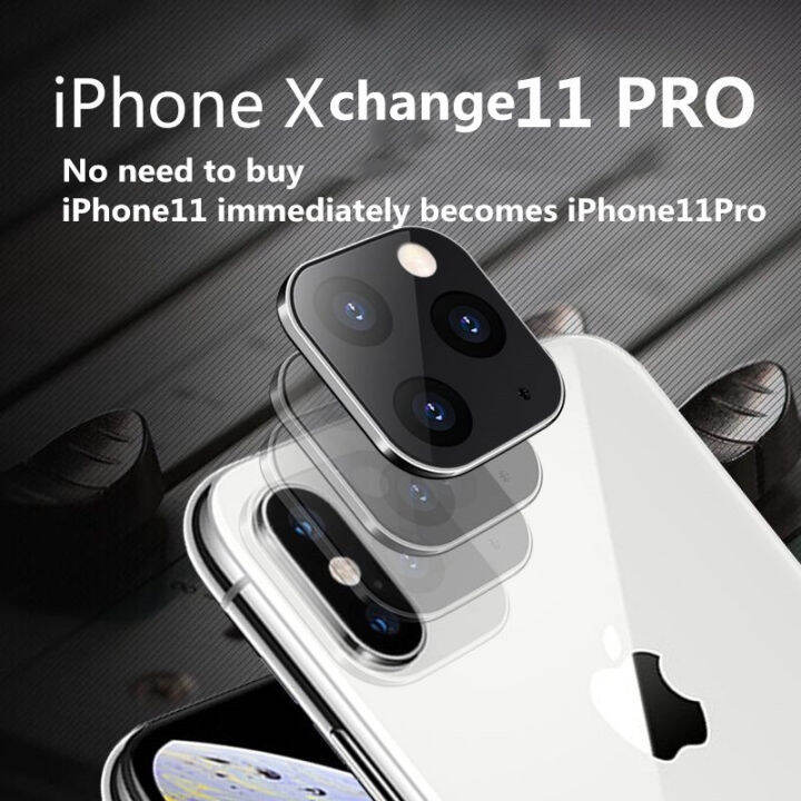 เลนส์โทรศัพท์มือถือสำหรับ-iphone-x-xs-สูงสุด-10-วินาทีเปลี่ยน-11-pro-ตัวป้องกันเลนส์กล้องสำหรับ-11pro-max-แก้วโลหะฝาครอบป้องกัน-iewo9238