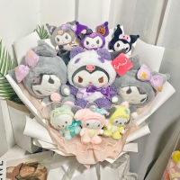 (ร้อน) ใหม่ Sanrio H Ello K Itty Melody ของฉัน Kuromi Cinnamoroll ตุ๊กตาตุ๊กตาของเล่น Kawaii วันวาเลนไทน์คริสต์มาสช่อกล่องจบการศึกษาของขวัญ