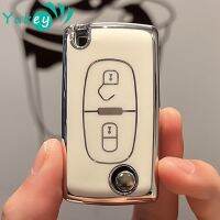 2 3 Button TPU Car Key Case Cover Holder Shell For Peugeot 308 207 307 3008 5008 Fob For Citroen C2 C3 C4 C8 Keys Essories