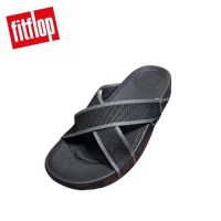 【พัสดุที่ส่งจากประเทศไทยมาถึงใน 2-3 วัน】ใหม่ 2023 รองเท้าแตะผู้ชาย Fitflop Black/Blue/Grey ถักรองเท้าแตะชายหาดลำลองเพื่อส่งกล่องใหม่ได้ตลอดเวลา