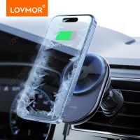 Ice Cooling Charging in Car for MagSafe Phone Mount Wireless Fast Charger for iPhone 14 13 12 Pro Max Plus Mini MagSafe Case