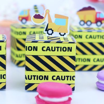Construction Trucks Theme Party Favor Box Digger Candy Gift Box Cupcake Box Birthday Event Party Decorations Container Supplies