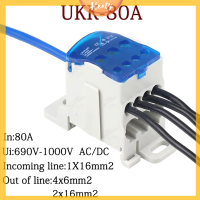 Aleaty? UKK80A Terminal BLOCK Rail Distribution BOX Universal Electric Wire CONNECTOR