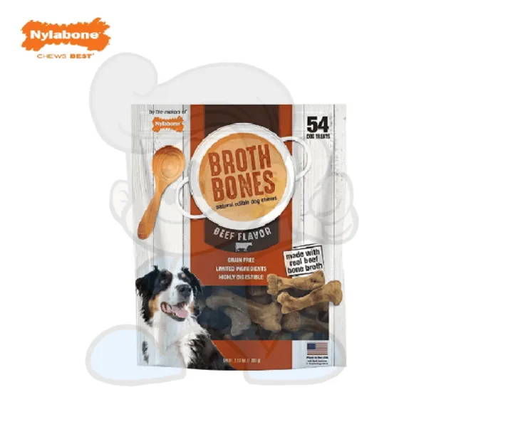 Nylabone Broth Bones Beef Flavor 54's Dog Chews 2.38lbs Lazada PH