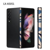 2PCS Camouflage Hinge Skin for Samsung Galaxy Z Fold 4 3 2 5G Side Protector Film Cover Camo Border Wrap Protection Sticker