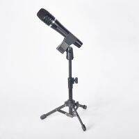 2X Mini Tabletop Tripod Microphone Mic Stand Holder with 1/4 Inch Threaded for Meetings Lectures Speaking and Ect