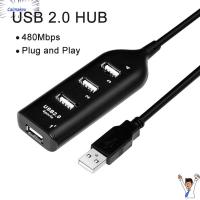 CAIMAKEU มืออาชีพไมโครมินิเครื่องแยกอเนกประสงค์อะแดปเตอร์4พอร์ต USB ฮับ2.0แล็ปท็อป PC