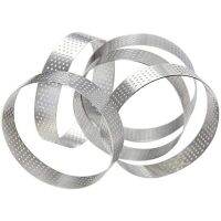 Stainless Steel Perforated Tart Ring, 20Pcs 5cm Perforated Cake Mousse Ring,DIY Round Tart Rings for Baking Dessert Ring