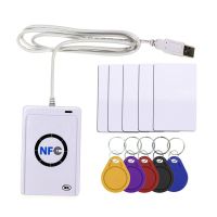 Lamberts NFC Reader USB ACR122U contactless smart ic Card and writer rfid copier Copier Duplicator 5pcs UID Changeable Fob