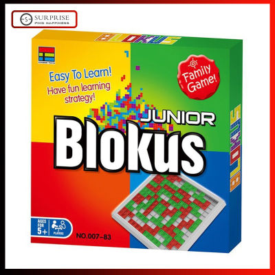 【เซอร์ไพร์ส】เกมกระดานBlokus Juniorเกมกลยุทธ์สำหรับเกมของเล่นสำหรับครอบครัวเกมกระดานการศึกษาสำหรับผู้ปกครองเด็กสำหรับผู้เล่น2คน