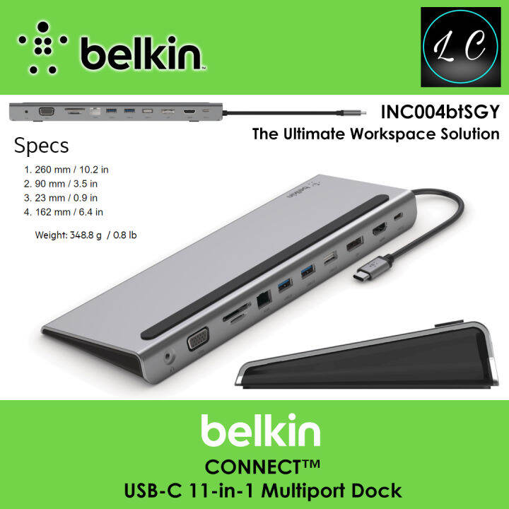 Belkin Original Inc Btsgy Usb C In Multiport Dock Lazada