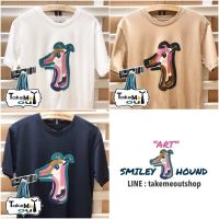 【HOT】ราคาระเบิดNEW SMILEYHOUND TEE เสื้อยืดแฟชั่นฤดูใบไม้ผลิและฤดูร้อนของผู้ชายและผู้หญิง พร้อมส่ง100%cotton