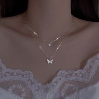 【CC】 Korean Double-layer Pendant Necklace for Fashion Chain Choker Necklaces Jewelry Accessories