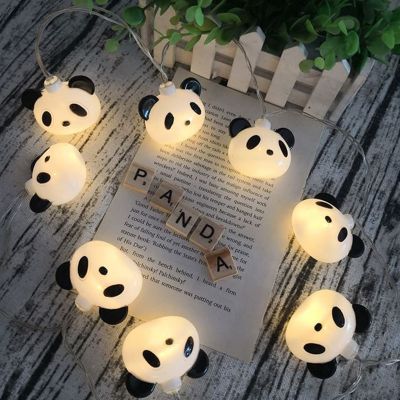 LED Panda String Lights Fairy Cute Panda Lamps Leds Night Light for Children Bedroom Window Decoration Party Decors Cute Fashion Night Lights