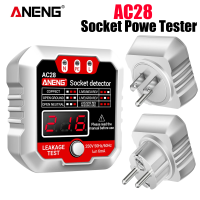 ANENG AC28 Digital Socket Power Tester 250V 50Hz60Hz ซ็อกเก็ตเครื่องตรวจจับขั้วเครื่องตรวจจับแรงดันไฟฟ้า Circuit Breaker Finder Euus Plug