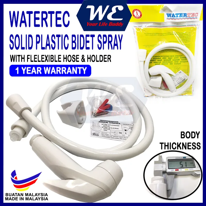 Hand Bidet Set Toilet Bidet Spray Water Hose Pipe Plastic Paip