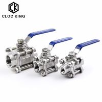 BSPT 1/4" 3/8" 1/2" 3/4" 1" (DN8-DN25）Three-Piece Full Port Ball Valve Thread Type Stainless Steel SS304 Ball Valve Plumbing Valves