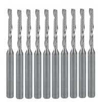 10pcs 3.175 * 2 * 17mm Single Flute Bit Carbide End Mill Set CNC Router End Mills สําหรับการกัดเครื่องตัดไม้