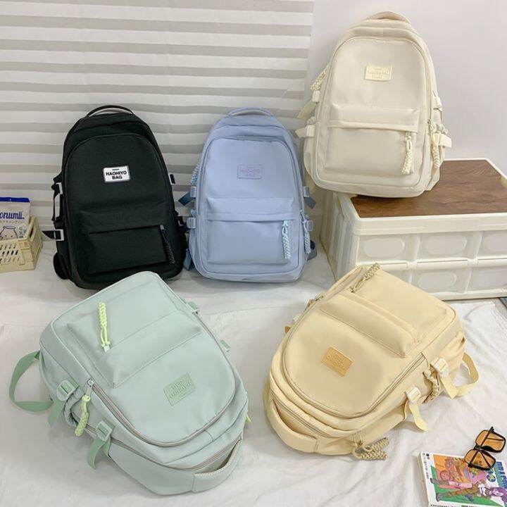 female-solid-color-backpacks-for-women-waterproof-school-backpack-bag-large-capacity-shoulder-school-bags-for-girls-ruckpack