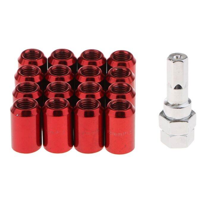 16 Pieces M12x1.5 Universal Hex Cone Anti Theft Wheel Nuts 32MM Lazada PH