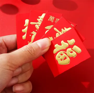 Chinese Red Envelope Gift envelopes Wrap Bags Lucky Money Hong Bao Cartoon  6Pcs F