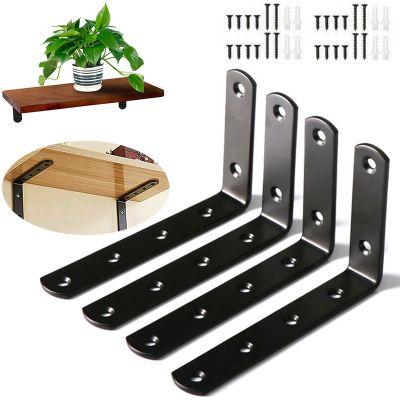 4Pcs/Lot 74x124mm L-Shaped Corner Code Bracket Thicken Steel Right Angle Corners Brace Fixing Connector For Board Shelf Support