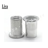 20-50pcs M3 M4 M5 M6 M8 M10  Flat Head Threaded aluminum Rivet Insert Nutsert Cap Rivet Nut Nails Screws Fasteners