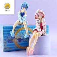 SHUI70300อนิเมะเรมใหม่ชุดนอนฟิกเกอร์ Rem ชีวิต Rem ในโลกที่แตกต่างจาก Zero PVC Rem Ram ตุ๊กตาขยับแขนขาได้ภาพอนิเมะแรม