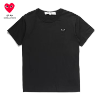 เสื้อยืดแฟชั่นขาตั้งกล้องลาย CDG Play สำหรับผู้ชายและผู้หญิงเสื้อคู่สไตล์ COMME Des GARCONS ผ้าฝ้ายแท้ปักหัวใจเสื้อแขนแขนสั้นคอกลมเสื้อหลวมสบายผิวไม่ระคายเคือง