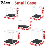 ☸□ Odoria 7/9/14cm Small Acrylic Display Case Dustproof Clear Cube Box Anime Action Mini Figures Collectibles Doll 1:64 Car Model