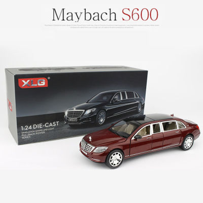 1:24 Maybach S600 Metal Car Model Diecast Alloy Car Models 6 Doors Can Be Open Can Be Open Inertia Pull Back Toys For Kids Gifts